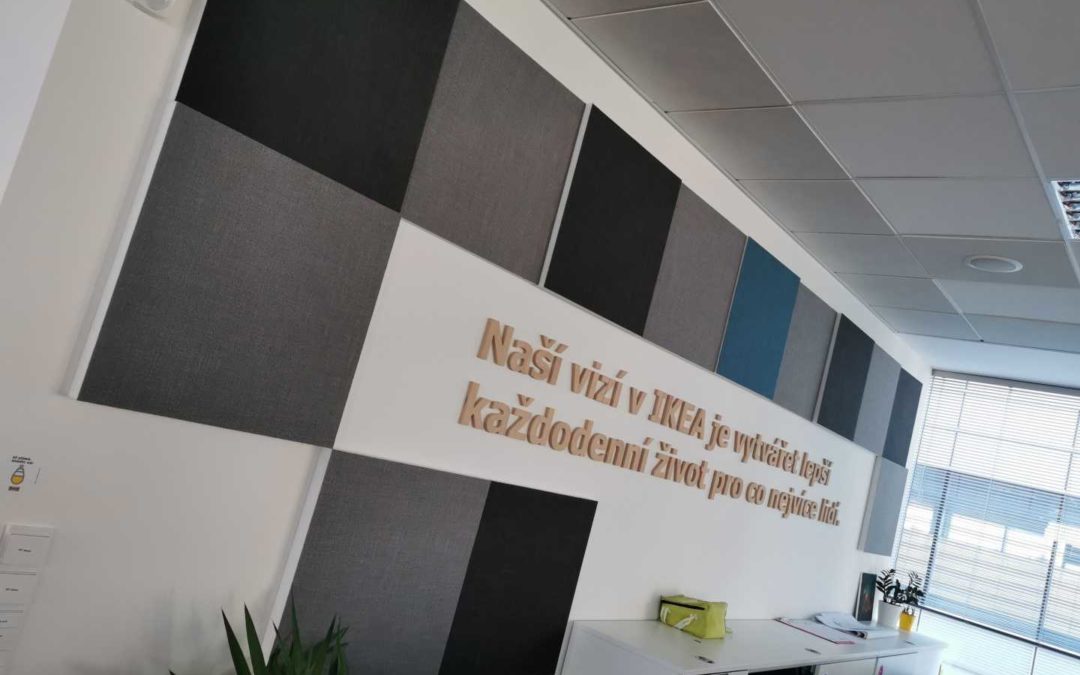 Akustika kancelářských prostor ředitelství Ikea v Praze