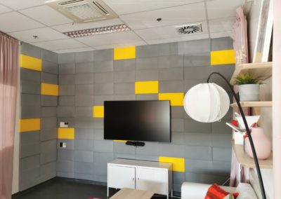 Akustická izolace kanceláře ředitelství Ikea Praha